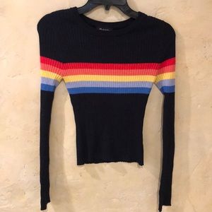 Hooked up women's multi-color striped sweater